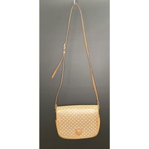 CELINE Macadam Crossbody Bag Shoulder Bag Beige/Brown PVC‎ Leather Pre-owned